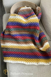 Colorful Celtic Weave Crochet Blanket (Crochet)